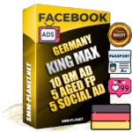 SUPER TRUST KING MAX German Facebook Ad Accounts - 10 BM Ad Accounts + 5 Ad Accounts on King Profile + 5 aged Fan Pages with huge organic reach and active subscribers