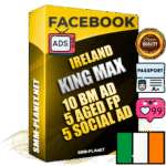 SUPER TRUST KING MAX Irish Facebook Ad Accounts - 10 BM Ad Accounts + 5 Ad Accounts on King Profile + 5 aged Fan Pages with huge organic reach and active subscribers