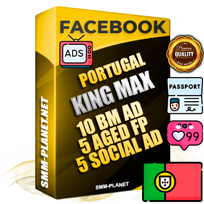 SUPER TRUST KING MAX Portuguese Facebook Ad Accounts - 10 BM Ad Accounts + 5 Ad Accounts on King Profile + 5 aged Fan Pages with huge organic reach and active subscribers