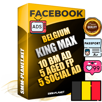 SUPER TRUST KING MAX Belgian Facebook Ad Accounts - 10 BM Ad Accounts + 5 Ad Accounts on King Profile + 5 aged Fan Pages with huge organic reach and active subscribers