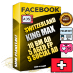 SUPER TRUST KING MAX Swiss Facebook Ad Accounts - 10 BM Ad Accounts + 5 Ad Accounts on King Profile + 5 aged Fan Pages with huge organic reach and active subscribers