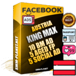 SUPER TRUST KING MAX Austrian Facebook Ad Accounts - 10 BM Ad Accounts + 5 Ad Accounts on King Profile + 5 aged Fan Pages with huge organic reach and active subscribers
