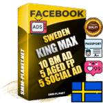 SUPER TRUST KING MAX Swedish Facebook Ad Accounts - 10 BM Ad Accounts + 5 Ad Accounts on King Profile + 5 aged Fan Pages with huge organic reach and active subscribers