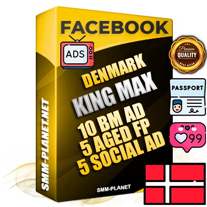 SUPER TRUST KING MAX Danish Facebook Ad Accounts - 10 BM Ad Accounts + 5 Ad Accounts on King Profile + 5 aged Fan Pages with huge organic reach and active subscribers