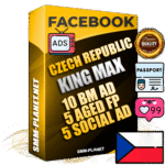 SUPER TRUST KING MAX Czech Facebook Ad Accounts - 10 BM Ad Accounts + 5 Ad Accounts on King Profile + 5 aged Fan Pages with huge organic reach and active subscribers