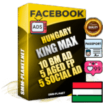 SUPER TRUST KING MAX Hungarian Facebook Ad Accounts - 10 BM Ad Accounts + 5 Ad Accounts on King Profile + 5 aged Fan Pages with huge organic reach and active subscribers