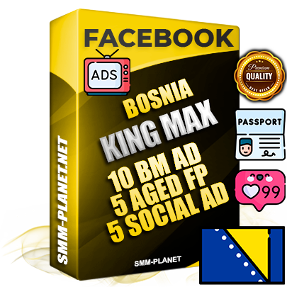 SUPER TRUST KING MAX Bosnian Facebook Ad Accounts - 10 BM Ad Accounts + 5 Ad Accounts on King Profile + 5 aged Fan Pages with huge organic reach and active subscribers