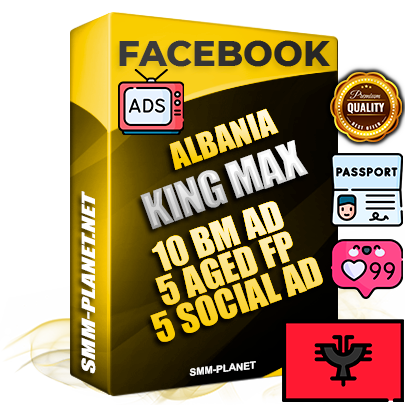 SUPER TRUST KING MAX Albanian Facebook Ad Accounts - 10 BM Ad Accounts + 5 Ad Accounts on King Profile + 5 aged Fan Pages with huge organic reach and active subscribers
