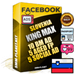 SUPER TRUST KING MAX Slovenian Facebook Ad Accounts - 10 BM Ad Accounts + 5 Ad Accounts on King Profile + 5 aged Fan Pages with huge organic reach and active subscribers