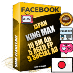SUPER TRUST KING MAX Japanese Facebook Ad Accounts - 10 BM Ad Accounts + 5 Ad Accounts on King Profile + 5 aged Fan Pages with huge organic reach and active subscribers