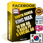 SUPER TRUST KING MAX Korean Facebook Ad Accounts - 10 BM Ad Accounts + 5 Ad Accounts on King Profile + 5 aged Fan Pages with huge organic reach and active subscribers