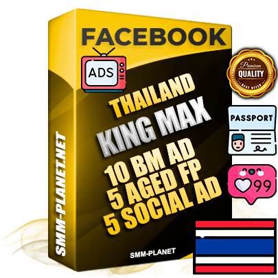 SUPER TRUST KING MAX Thai Facebook Ad Accounts - 10 BM Ad Accounts + 5 Ad Accounts on King Profile + 5 aged Fan Pages with huge organic reach and active subscribers