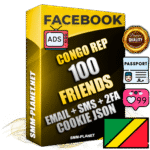 Elite Congo Rep PREMIUM Handcrafted Facebook Accounts - 100 Authentic Live Friends with High Trust for Ads