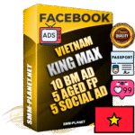 SUPER TRUST KING MAX Vietnamese Facebook Ad Accounts - 10 BM Ad Accounts + 5 Ad Accounts on King Profile + 5 aged Fan Pages with huge organic reach and active subscribers