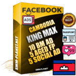 SUPER TRUST KING MAX Cambodian Facebook Ad Accounts - 10 BM Ad Accounts + 5 Ad Accounts on King Profile + 5 aged Fan Pages with huge organic reach and active subscribers