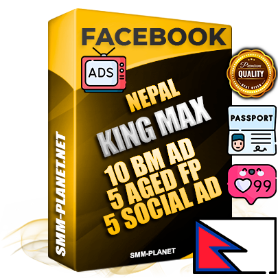 SUPER TRUST KING MAX Nepalese Facebook Ad Accounts - 10 BM Ad Accounts + 5 Ad Accounts on King Profile + 5 aged Fan Pages with huge organic reach and active subscribers