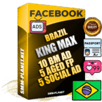 SUPER TRUST KING MAX Brazilian Facebook Ad Accounts - 10 BM Ad Accounts + 5 Ad Accounts on King Profile + 5 aged Fan Pages with huge organic reach and active subscribers