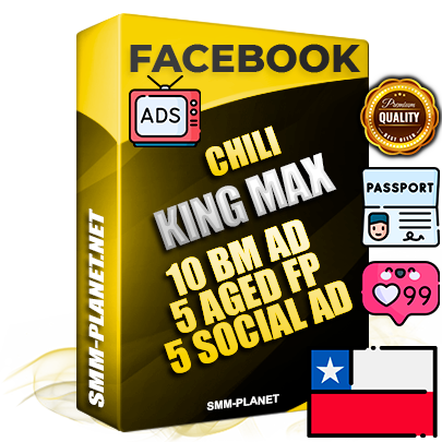 SUPER TRUST KING MAX Chilean Facebook Ad Accounts - 10 BM Ad Accounts + 5 Ad Accounts on King Profile + 5 aged Fan Pages with huge organic reach and active subscribers