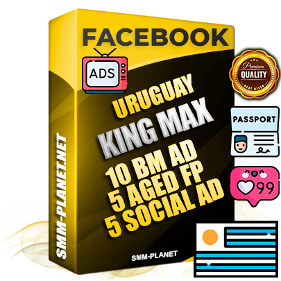 SUPER TRUST KING MAX Uruguayan Facebook Ad Accounts - 10 BM Ad Accounts + 5 Ad Accounts on King Profile + 5 aged Fan Pages with huge organic reach and active subscribers