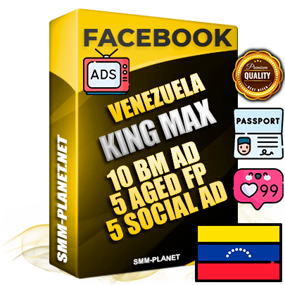 SUPER TRUST KING MAX Venezuelan Facebook Ad Accounts - 10 BM Ad Accounts + 5 Ad Accounts on King Profile + 5 aged Fan Pages with huge organic reach and active subscribers