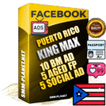 SUPER TRUST KING MAX Puerto Rican Facebook Ad Accounts - 10 BM Ad Accounts + 5 Ad Accounts on King Profile + 5 aged Fan Pages with huge organic reach and active subscribers
