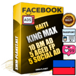 SUPER TRUST KING MAX Haitian Facebook Ad Accounts - 10 BM Ad Accounts + 5 Ad Accounts on King Profile + 5 aged Fan Pages with huge organic reach and active subscribers