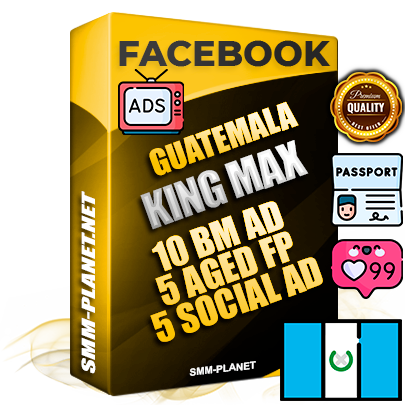 SUPER TRUST KING MAX Guatemalan Facebook Ad Accounts - 10 BM Ad Accounts + 5 Ad Accounts on King Profile + 5 aged Fan Pages with huge organic reach and active subscribers