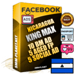 SUPER TRUST KING MAX Nicaraguan Facebook Ad Accounts - 10 BM Ad Accounts + 5 Ad Accounts on King Profile + 5 aged Fan Pages with huge organic reach and active subscribers