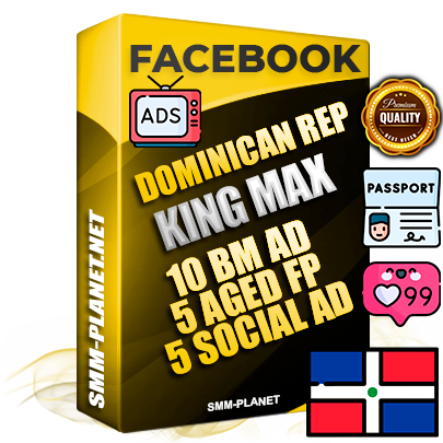 SUPER TRUST KING MAX Dominican Facebook Ad Accounts - 10 BM Ad Accounts + 5 Ad Accounts on King Profile + 5 aged Fan Pages with huge organic reach and active subscribers