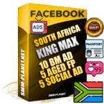 SUPER TRUST KING MAX South African Facebook Ad Accounts - 10 BM Ad Accounts + 5 Ad Accounts on King Profile + 5 aged Fan Pages with huge organic reach and active subscribers