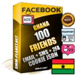 Elite Ghanaian PREMIUM Handcrafted Facebook Accounts - 100 Authentic Live Friends with High Trust for Ads