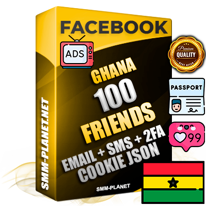 Elite Ghanaian PREMIUM Handcrafted Facebook Accounts - 100 Authentic Live Friends with High Trust for Ads