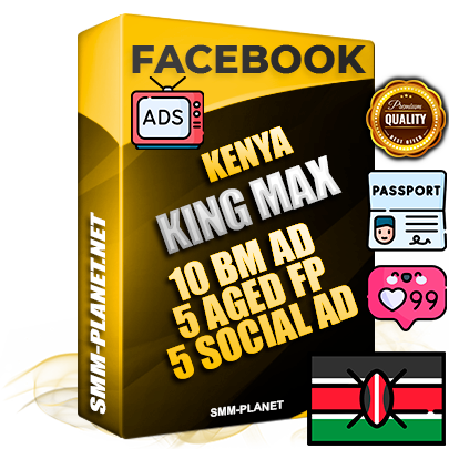 SUPER TRUST KING MAX Kenyan Facebook Ad Accounts - 10 BM Ad Accounts + 5 Ad Accounts on King Profile + 5 aged Fan Pages with huge organic reach and active subscribers