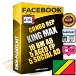 SUPER TRUST KING MAX Congo Rep Facebook Ad Accounts - 10 BM Ad Accounts + 5 Ad Accounts on King Profile + 5 aged Fan Pages with huge organic reach and active subscribers