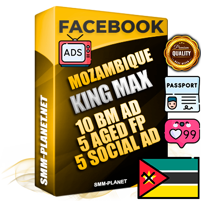 SUPER TRUST KING MAX Mozambican Facebook Ad Accounts - 10 BM Ad Accounts + 5 Ad Accounts on King Profile + 5 aged Fan Pages with huge organic reach and active subscribers