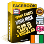 SUPER TRUST KING MAX Ivorian Facebook Ad Accounts - 10 BM Ad Accounts + 5 Ad Accounts on King Profile + 5 aged Fan Pages with huge organic reach and active subscribers