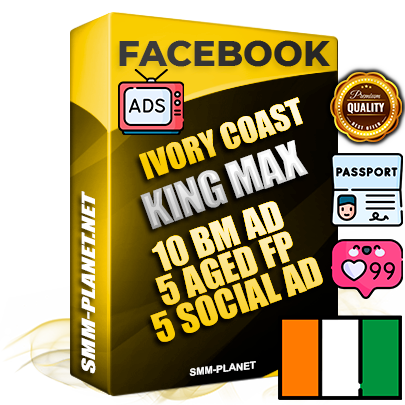 SUPER TRUST KING MAX Ivorian Facebook Ad Accounts - 10 BM Ad Accounts + 5 Ad Accounts on King Profile + 5 aged Fan Pages with huge organic reach and active subscribers