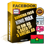 SUPER TRUST KING MAX Burkinabè Facebook Ad Accounts - 10 BM Ad Accounts + 5 Ad Accounts on King Profile + 5 aged Fan Pages with huge organic reach and active subscribers