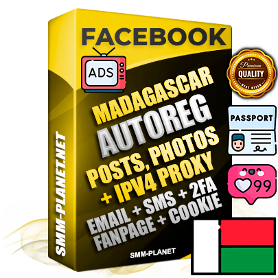 Ultimate Madagascar PREMIUM AutoReg Facebook Accounts - Fully Loaded (Posts : Multi-Photos : Info)