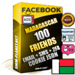 Elite Madagascar PREMIUM Handcrafted Facebook Accounts - 100 Authentic Live Friends with High Trust for Ads