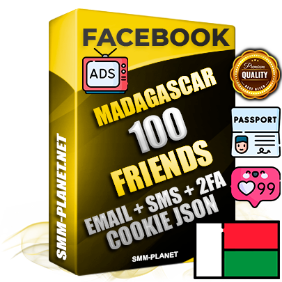 Elite Madagascar PREMIUM Handcrafted Facebook Accounts - 100 Authentic Live Friends with High Trust for Ads