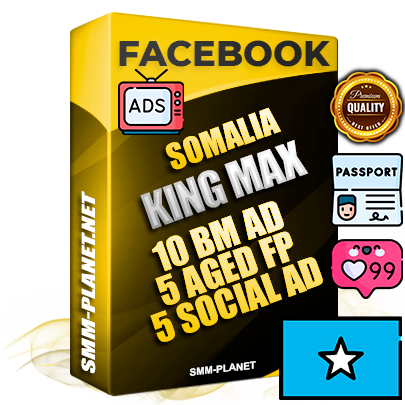 SUPER TRUST KING MAX Somali Facebook Ad Accounts - 10 BM Ad Accounts + 5 Ad Accounts on King Profile + 5 aged Fan Pages with huge organic reach and active subscribers