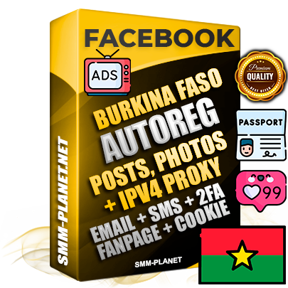 Ultimate Burkinabè PREMIUM AutoReg Facebook Accounts - Fully Loaded (Posts : Multi-Photos : Info)