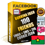 Elite Burkinabè PREMIUM Handcrafted Facebook Accounts - 100 Authentic Live Friends with High Trust for Ads