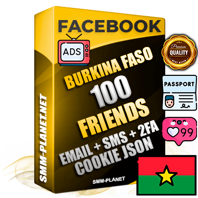 Elite Burkinabè PREMIUM Handcrafted Facebook Accounts - 100 Authentic Live Friends with High Trust for Ads