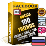 Elite Russian PREMIUM Handcrafted Facebook Accounts - 100 Authentic Live Friends with High Trust for Ads