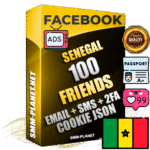 Elite Senegalese PREMIUM Handcrafted Facebook Accounts - 100 Authentic Live Friends with High Trust for Ads