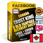 SUPER TRUST KING Canadian Facebook Ad Accounts - Added 5 aged Facebook Fan Pages