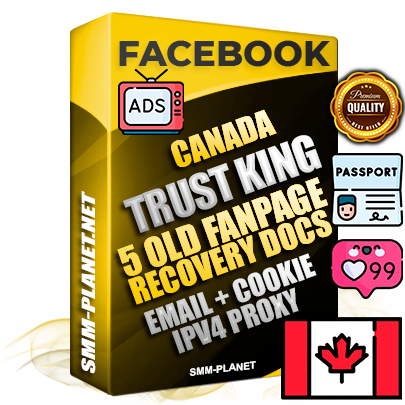 SUPER TRUST KING Canadian Facebook Ad Accounts - Added 5 aged Facebook Fan Pages