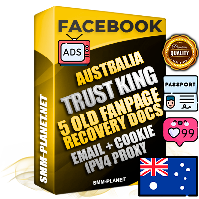 SUPER TRUST KING Australian Facebook Ad Accounts - Added 5 aged Facebook Fan Pages